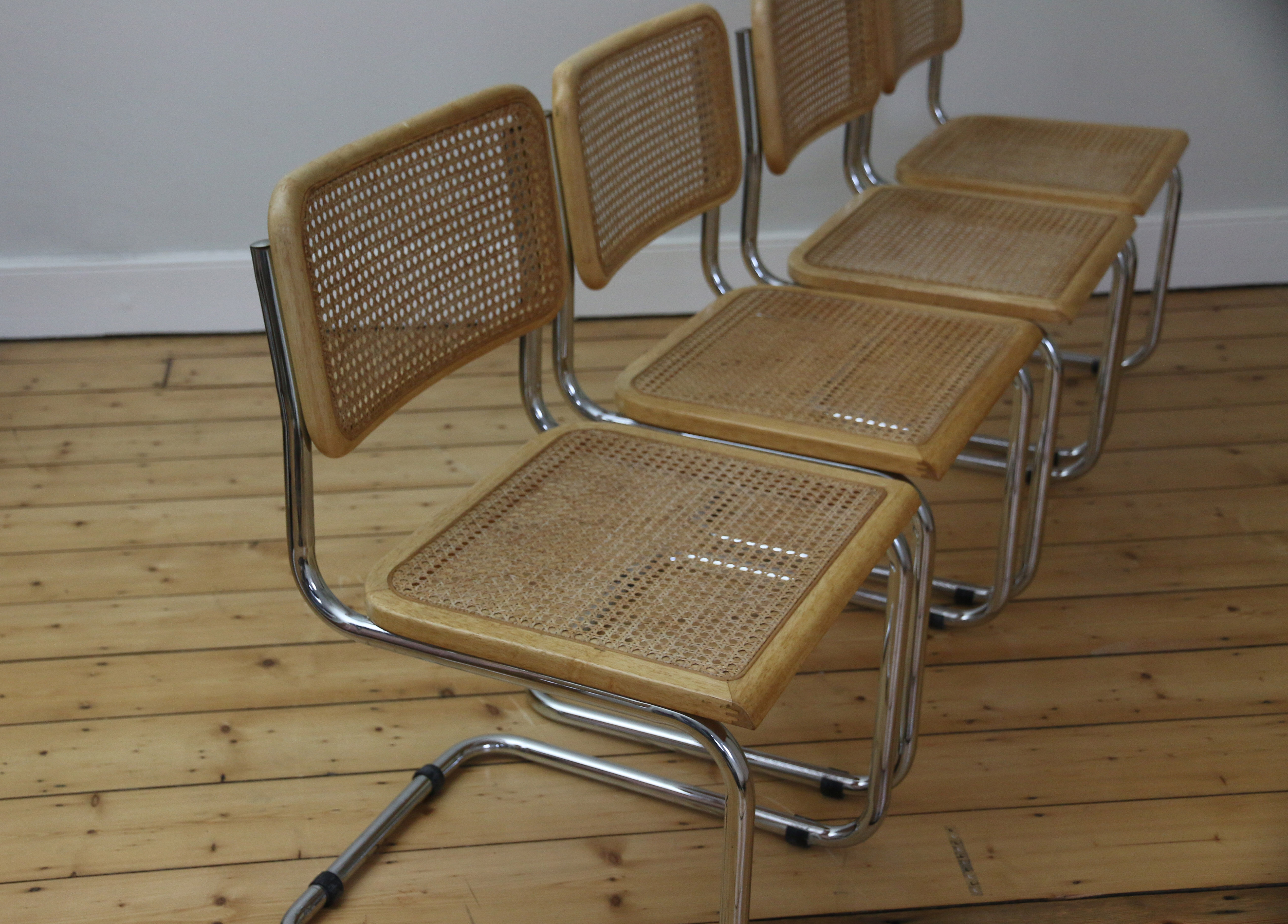 Set of 4 cesca chairs Marcel Breuer, 1970s