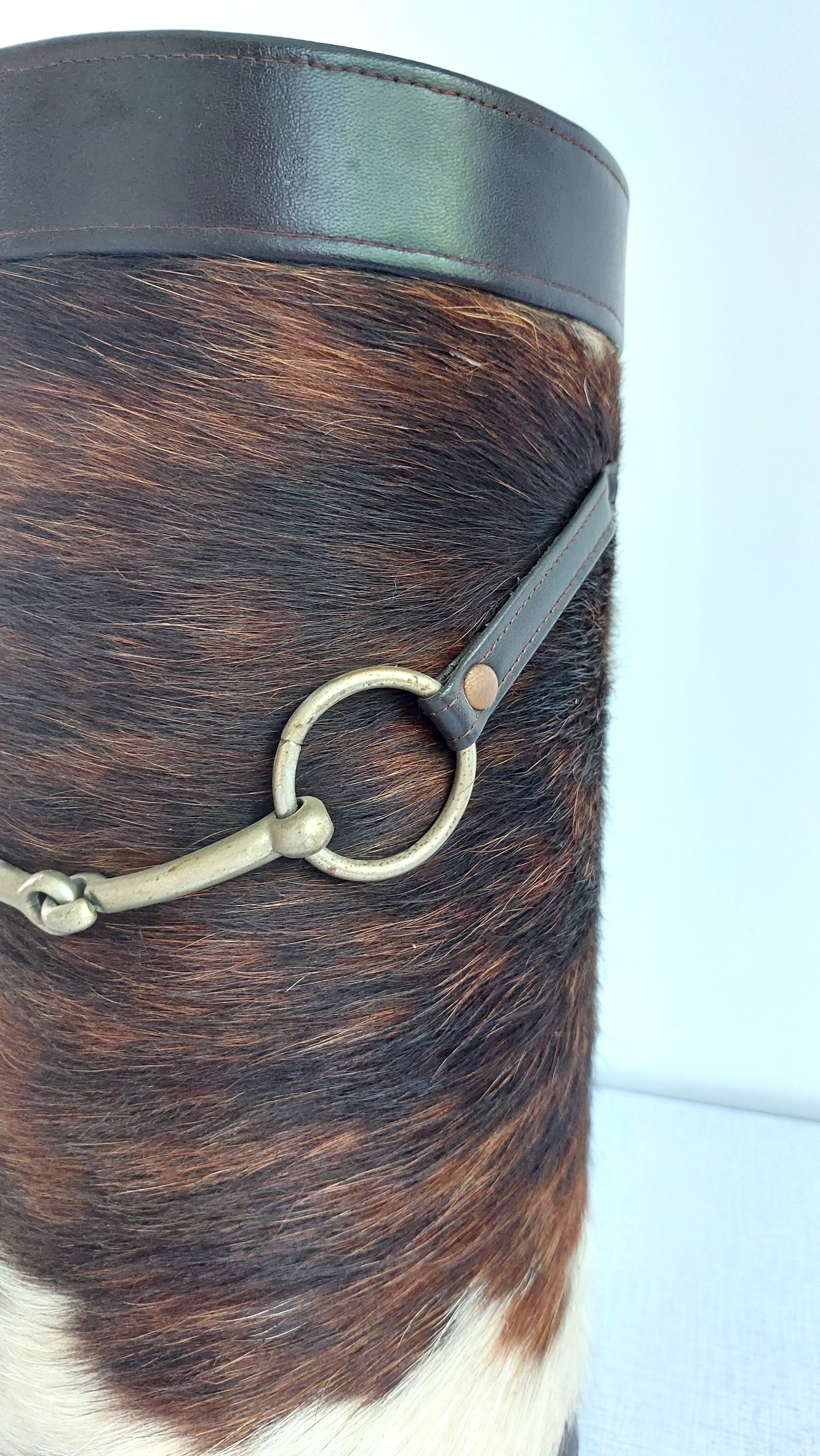 Country style cowhide umbrella door, 1970s