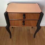 Bedside table mirror vintage side cabinet