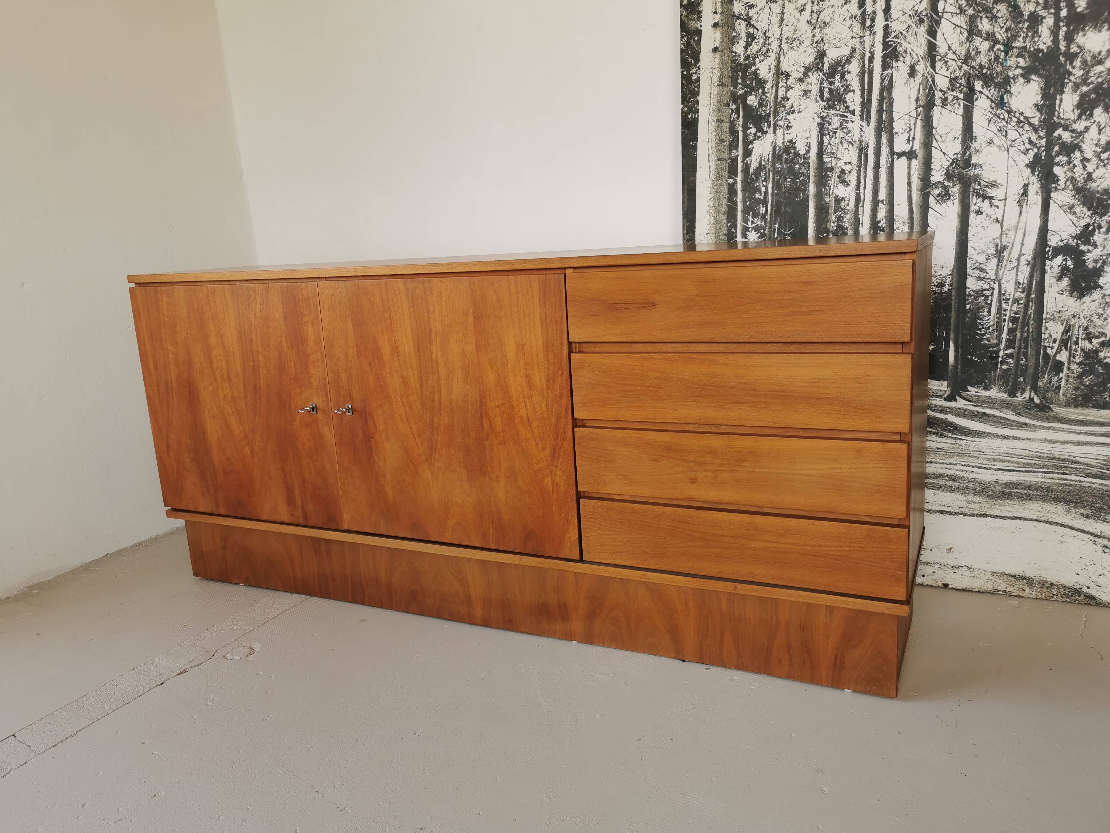 Vintage walnut sideboard from the 70s