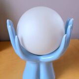 80s enameled ceramic hand lamp