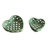 Woven ceramic heart-shaped baskets – Vallauris style