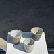 Set of 3 cups / mug in Indonesian ceramic (black, matte brown & speckled glazed)