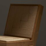 Natural rope block chair