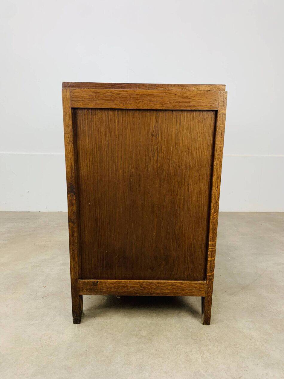 Wooden chest of drawers, splayed legs from the 1950s, vintage