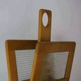 Wooden and glass magazine rack