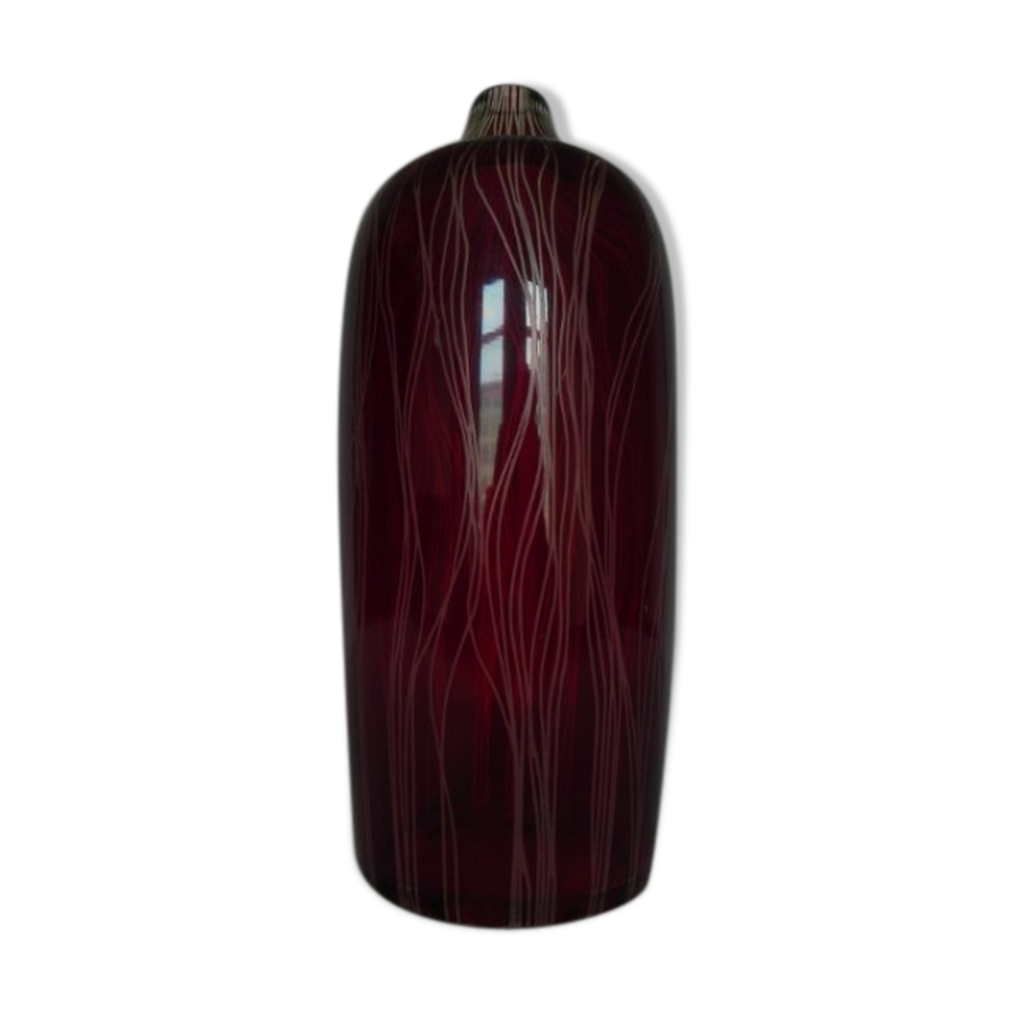 Vase vintage glass with small opening