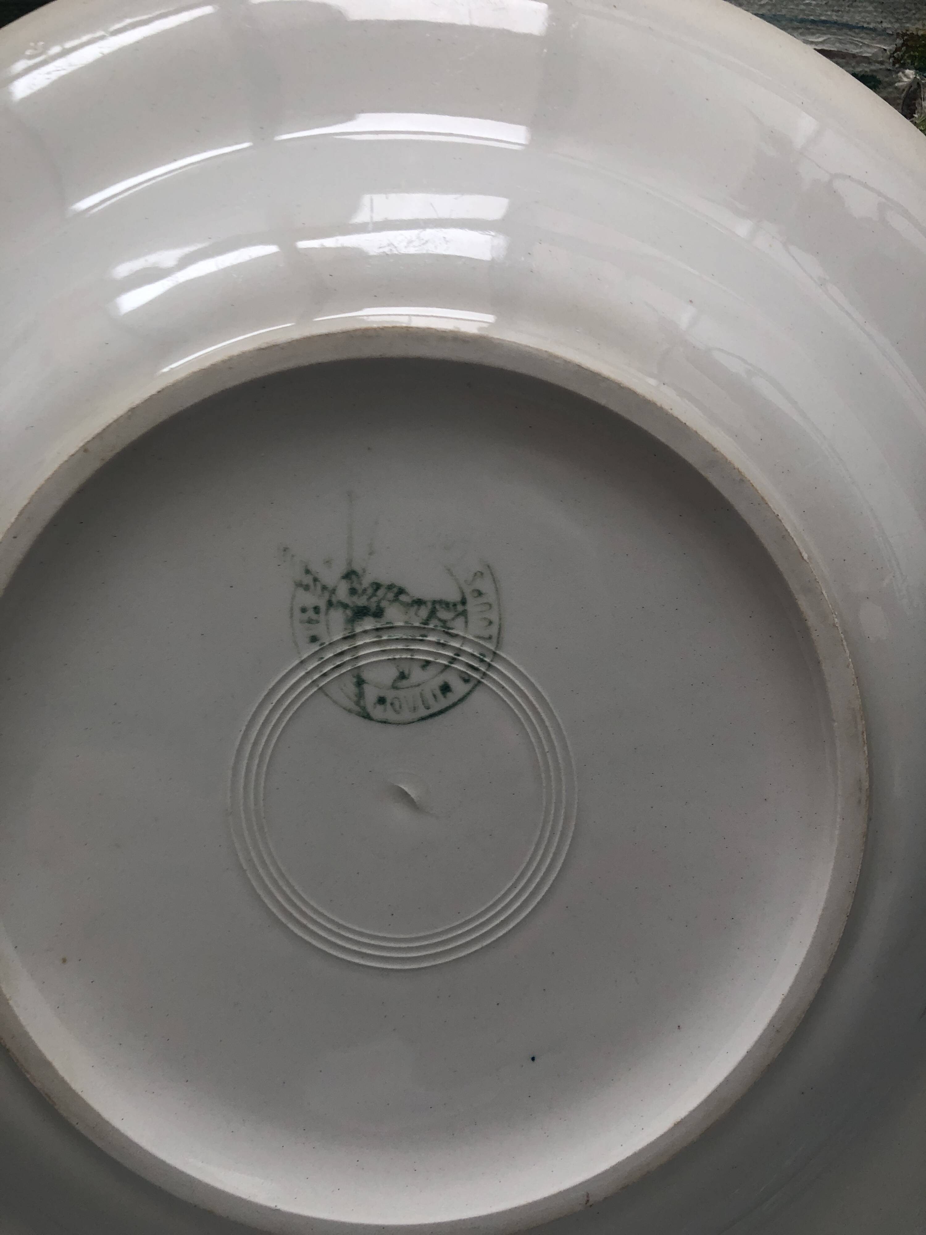 Plate signed France Moulin des Loups