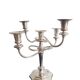 Five-branch chandelier, silvered, silver-plated brass, Italy, 1960s.
