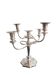 Five-branch chandelier, silvered, silver-plated brass, Italy, 1960s.