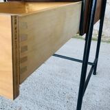 Vintage metal and formica desk with 2 drawers, circa 60's