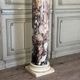 Column in purple and white breccia marble from Carrara, 19th century