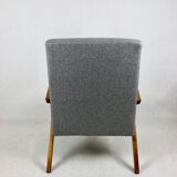 Vintage Grey Tweed Var Lounge Chair, 1970s