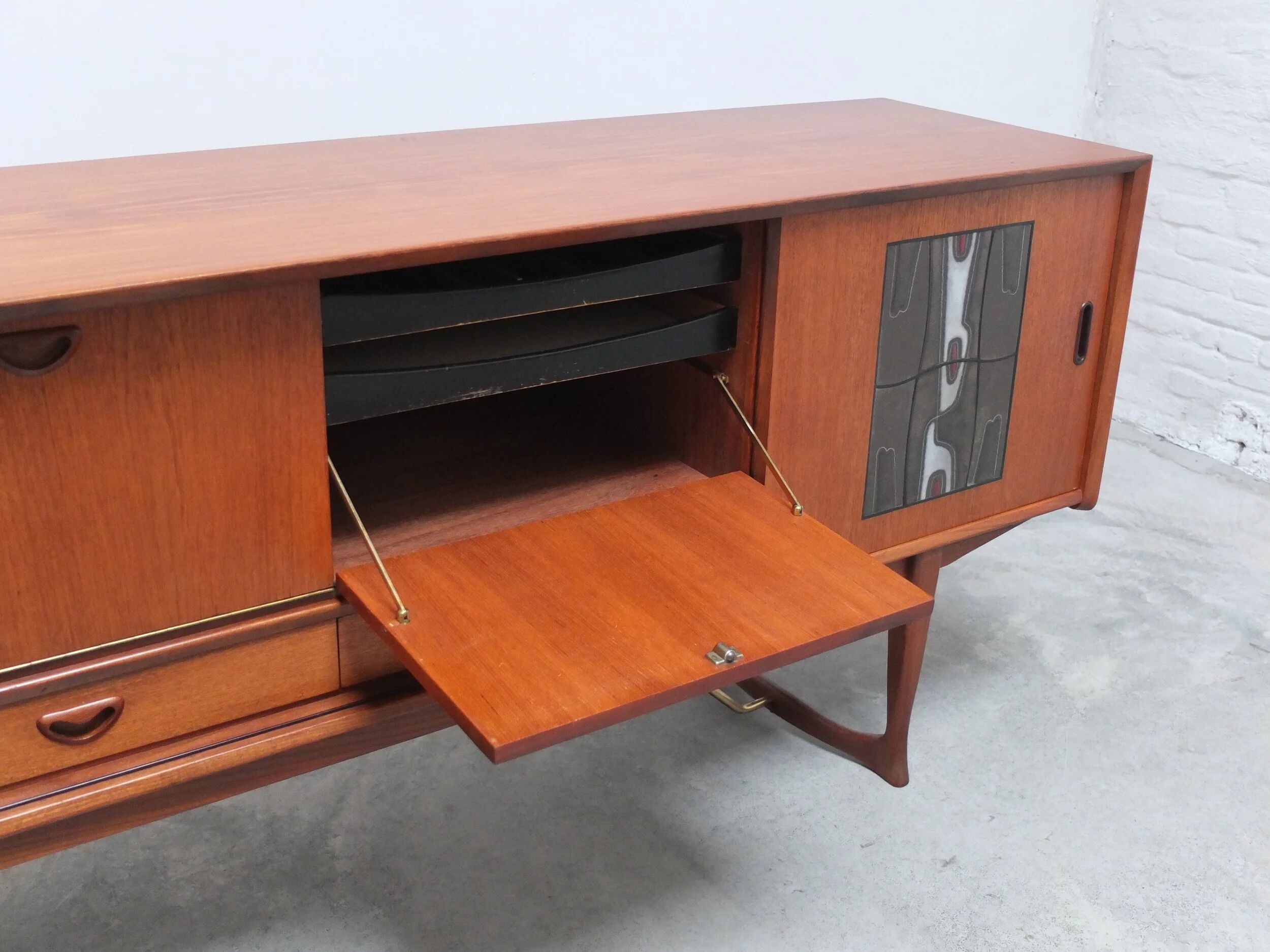 Decorative sideboard by Louis Van Teeffelen for Wébé, 1950s
