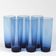 Set of 6 vintage cobalt blue water glasses - glassware from Boussu