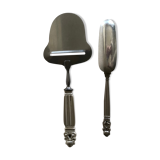 Ensemble cuillère et rabot à fromage Georg Jensen Argent