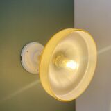 Vintage yellow opaline lampshade wall lamp