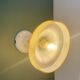 Vintage yellow opaline lampshade wall lamp