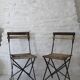 Pair of 20th Century Folding Slatted Garden Chairs