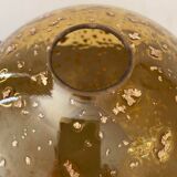 Large amber globe with glittery bubbles