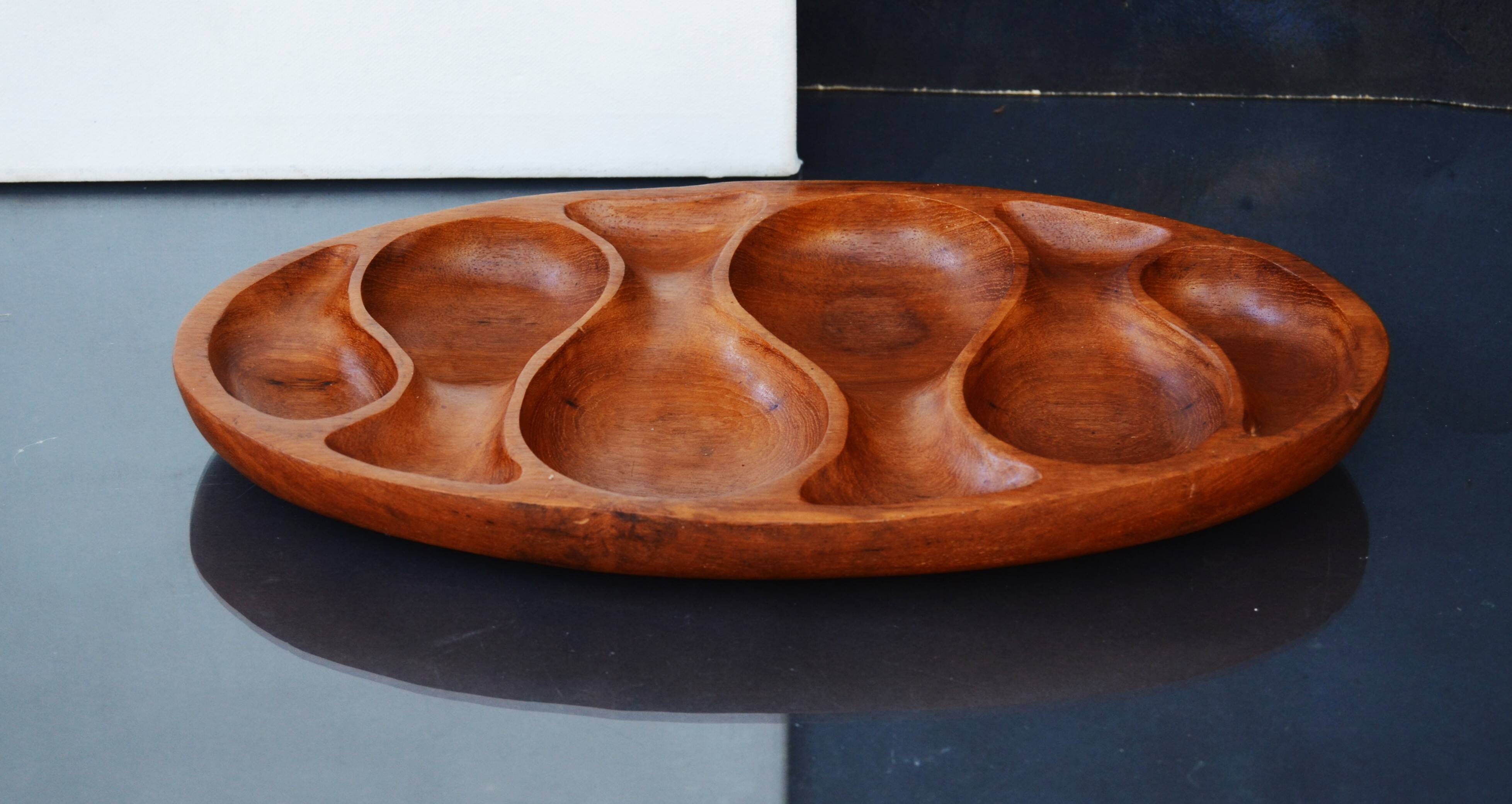 Mid Century Teak Bowel by Laur Jensen Odense Dish Server
