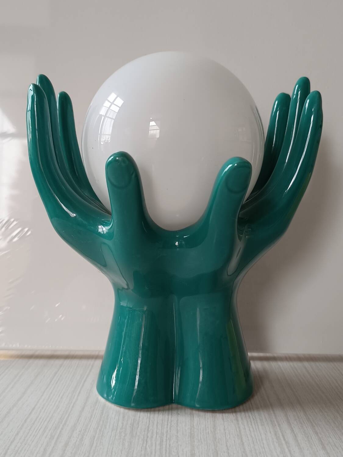 Vintage ceramic hand lamp from the 80s
