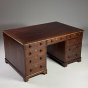 Mahogany partner desk English 19th century