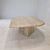 Italian travertine coffee table, 1980's