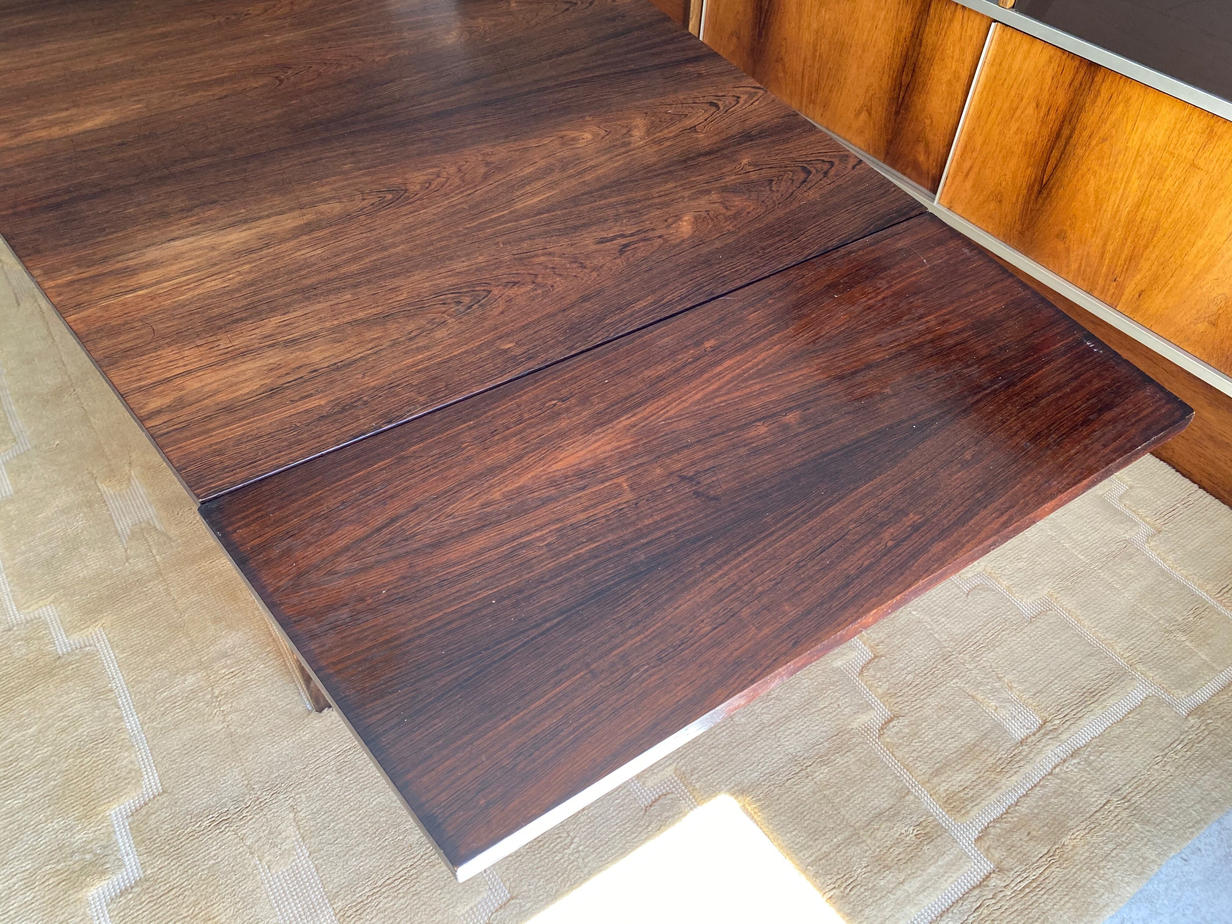 Scandinavian dining table in hexagonal rosewood 1960