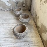 Trio of stone and cement planters, early 1900s