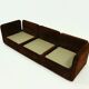 Rare 1970s brown velvet multifunctional modular sofa