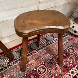 Pair of vintage brutalist tripod stools 50/60