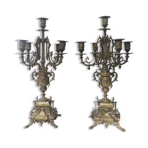 Candélabres en bronze, 19ème