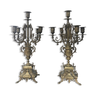 Bronze candelabra, 19th