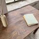 Drapery console table in pine