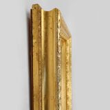 Miroir mural baroque en bois doré à facettes, France 1850