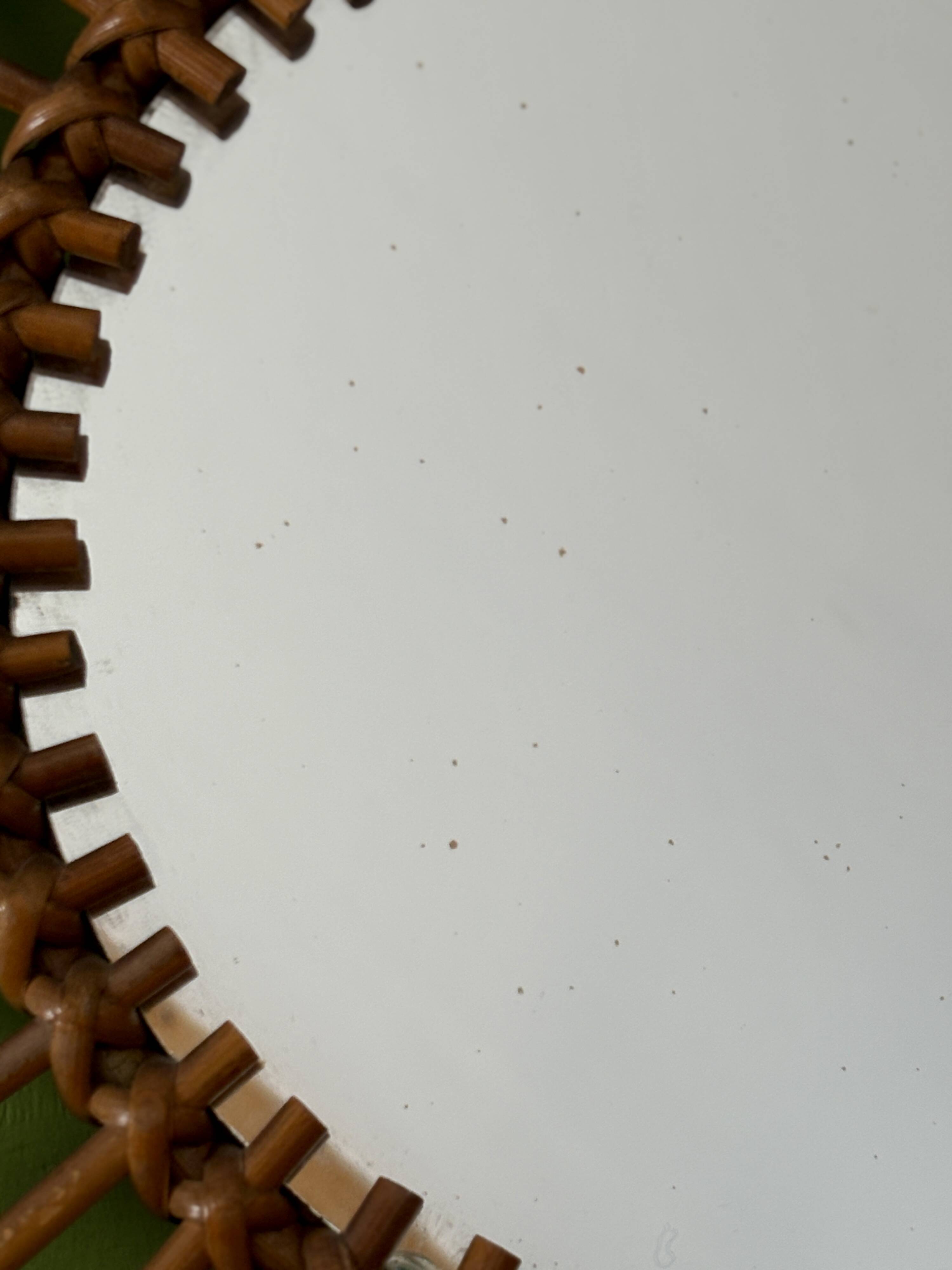 Vintage rattan sun mirror