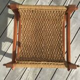 Brazilian stool in teak and rope