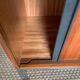 Teak sideboard, sliding doors
