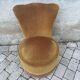 Fauteuil crapaud velour et frange