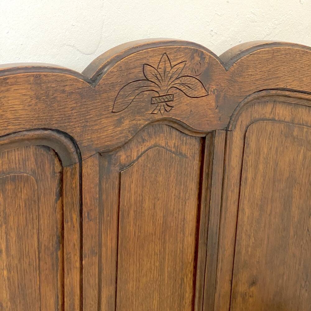 Vintage 1950s solid wood bed