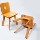 Pair of wooden chairs "Plank original".