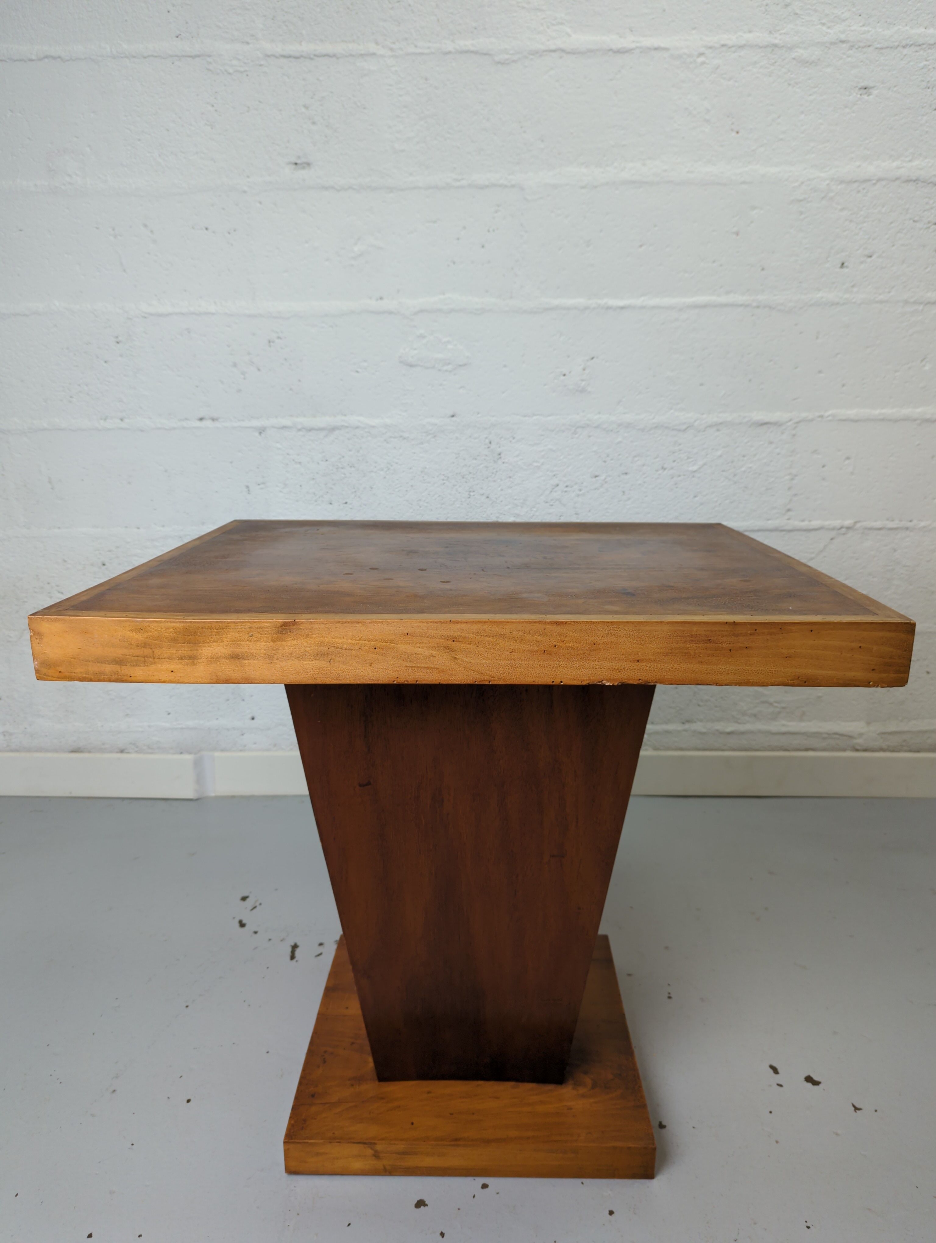 Square pedestal table art deco year 30