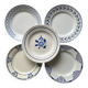 Assiettes plates dépareillées