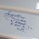 Empty pocket signed HB Henriot Quimper - Hand-painted faience