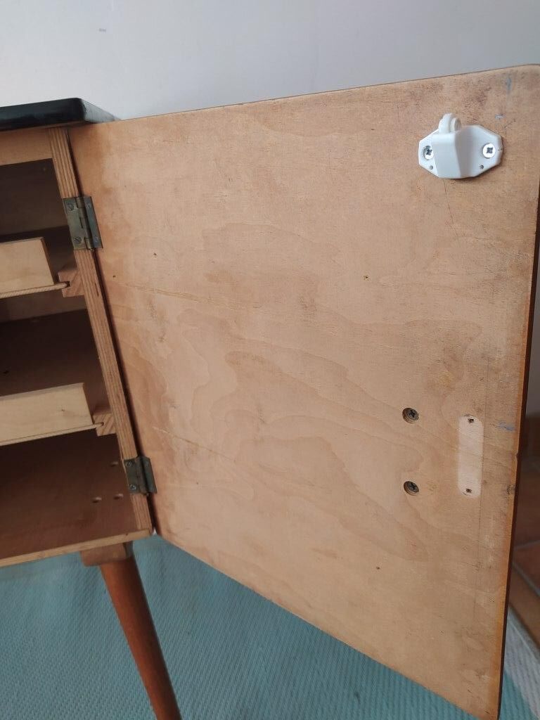 Vintage children's desk Baumann wood and formica 50s