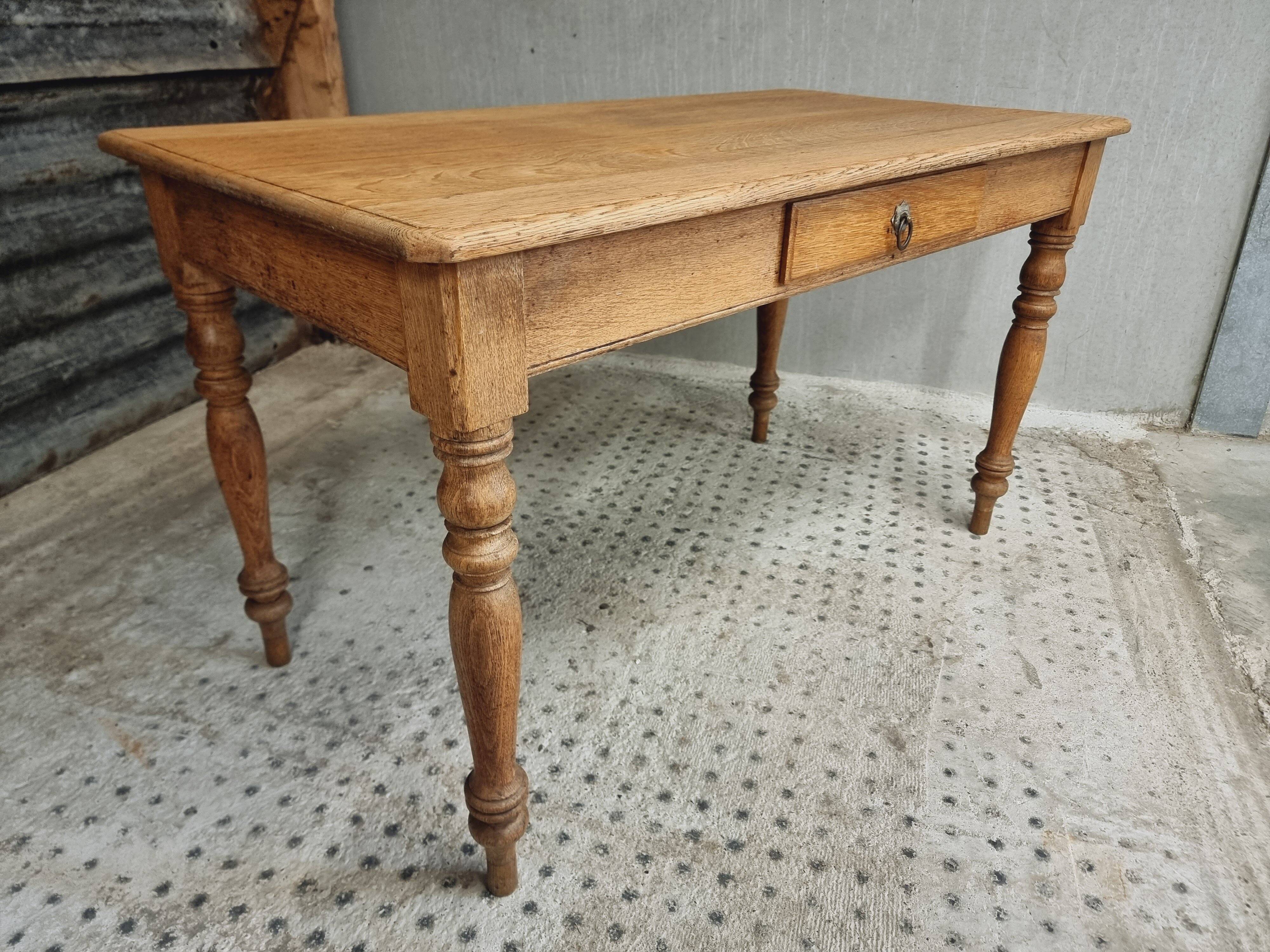 Antique oak table dining table kitchen table 69 x 130 cm