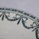 Oval plate in earthenware decoration garland Louis XVI green
