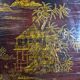 Vintage Chinese cabinet (red/gold) traditional scene bohomian