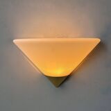 Vintage wall lamp, opaline and brass, Germany 1980s